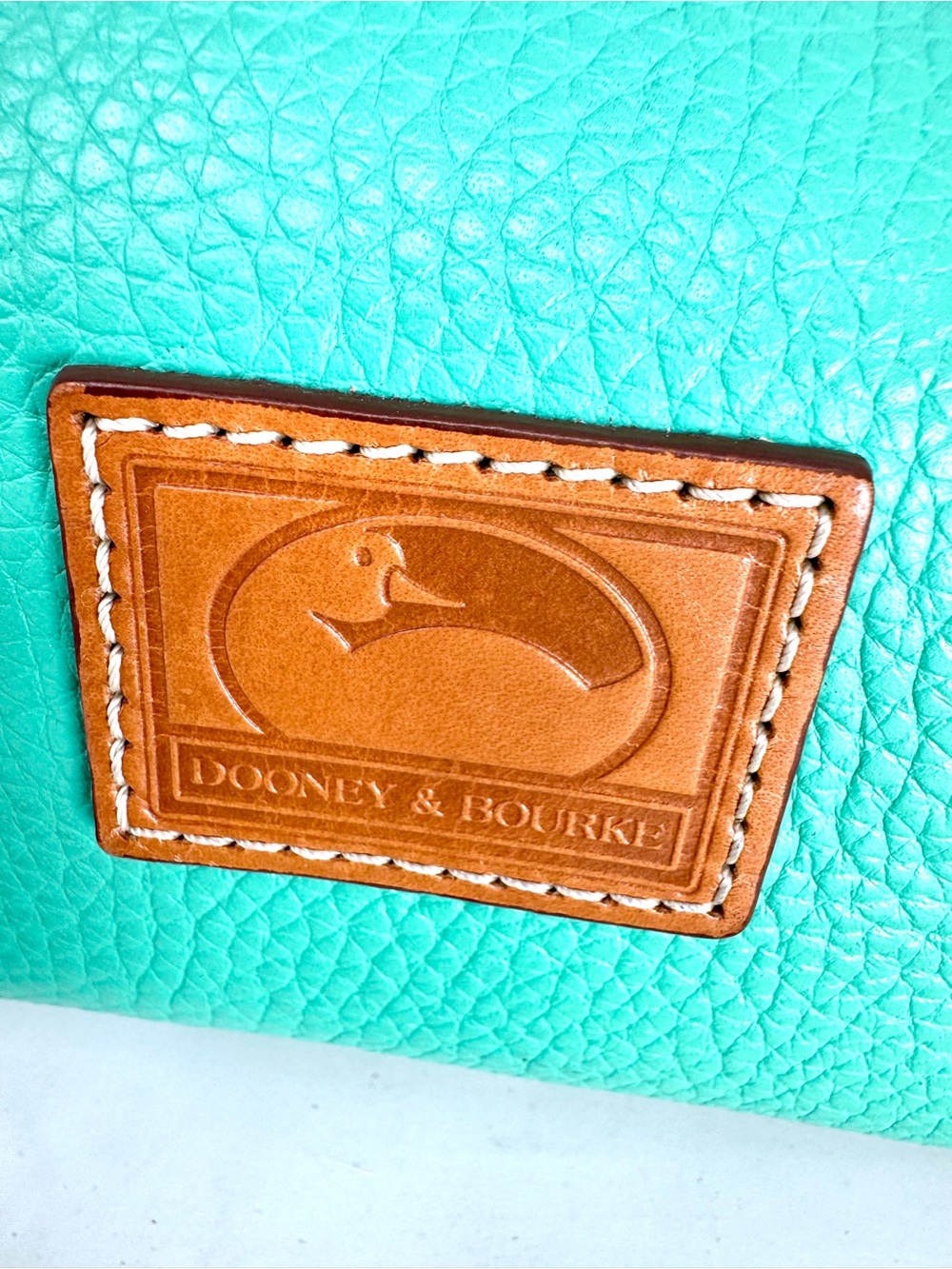 Dooney & Bourke Patterson Pebble Leather Small Kendra Satchel Mint Green - EUC - Picture 2 of 16
